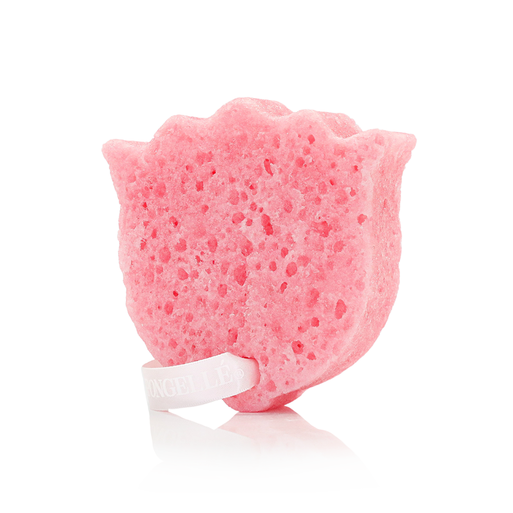 Fleur de Honeysuckle Les Fleurs Body Wash Infused Buffer Pink Sponge