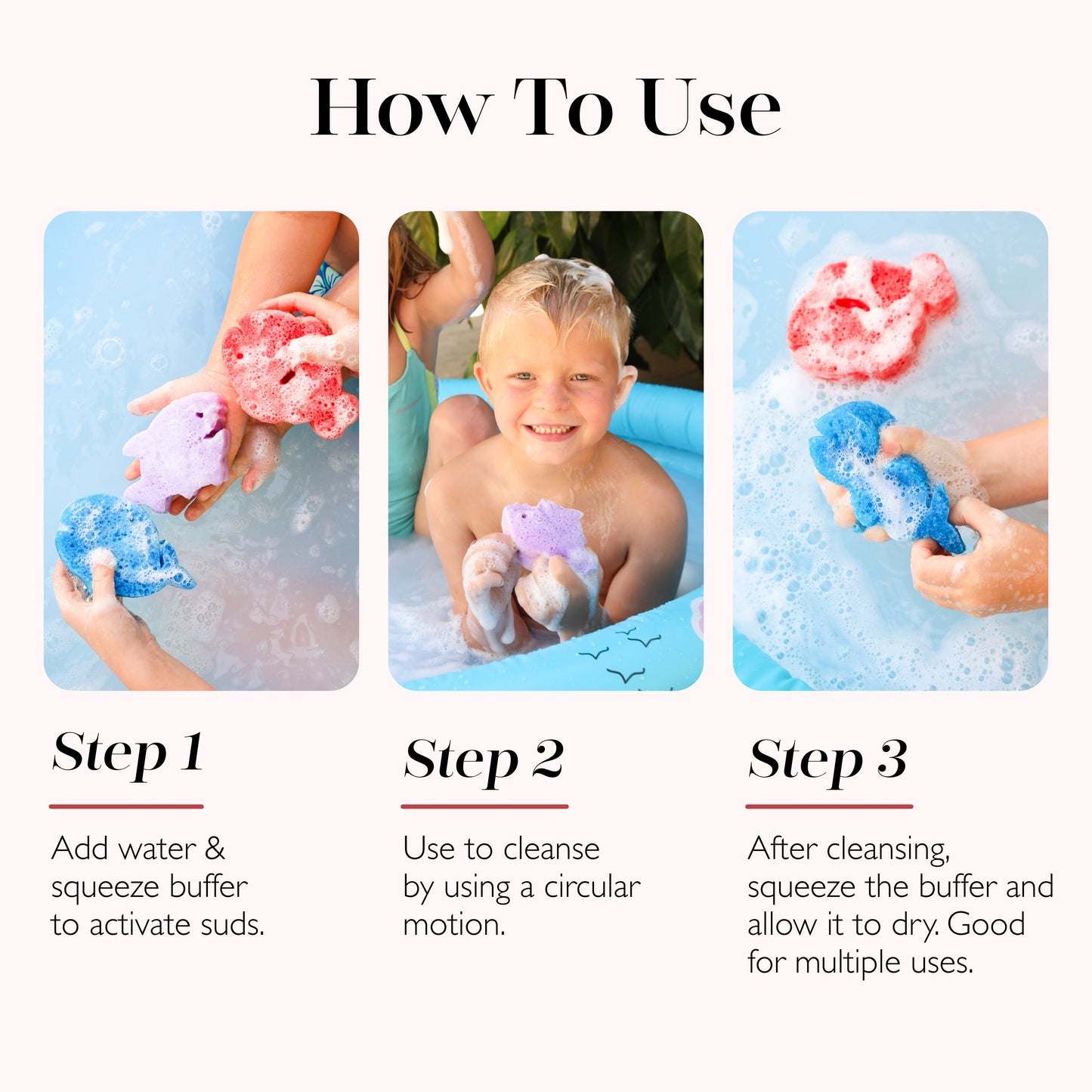 How to use kids body wash infused sponge sea animals