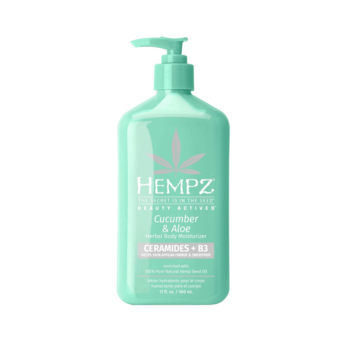 Hempz Beauty Actives Cucumber & Aloe Herbal Body Moisturizer with Ceramides + B3