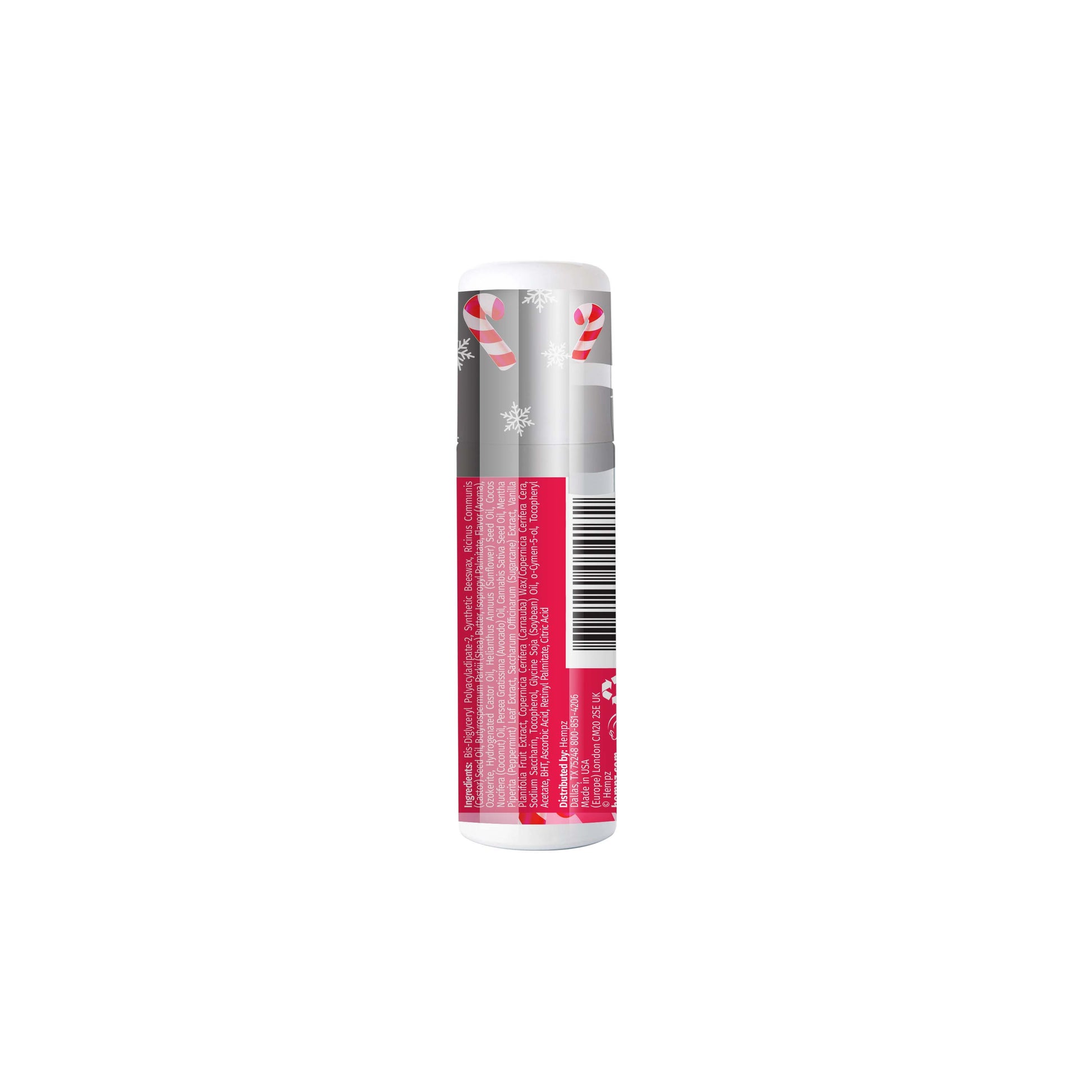 Hempz Candy Cane Lane Herbal Lip Balm, Back