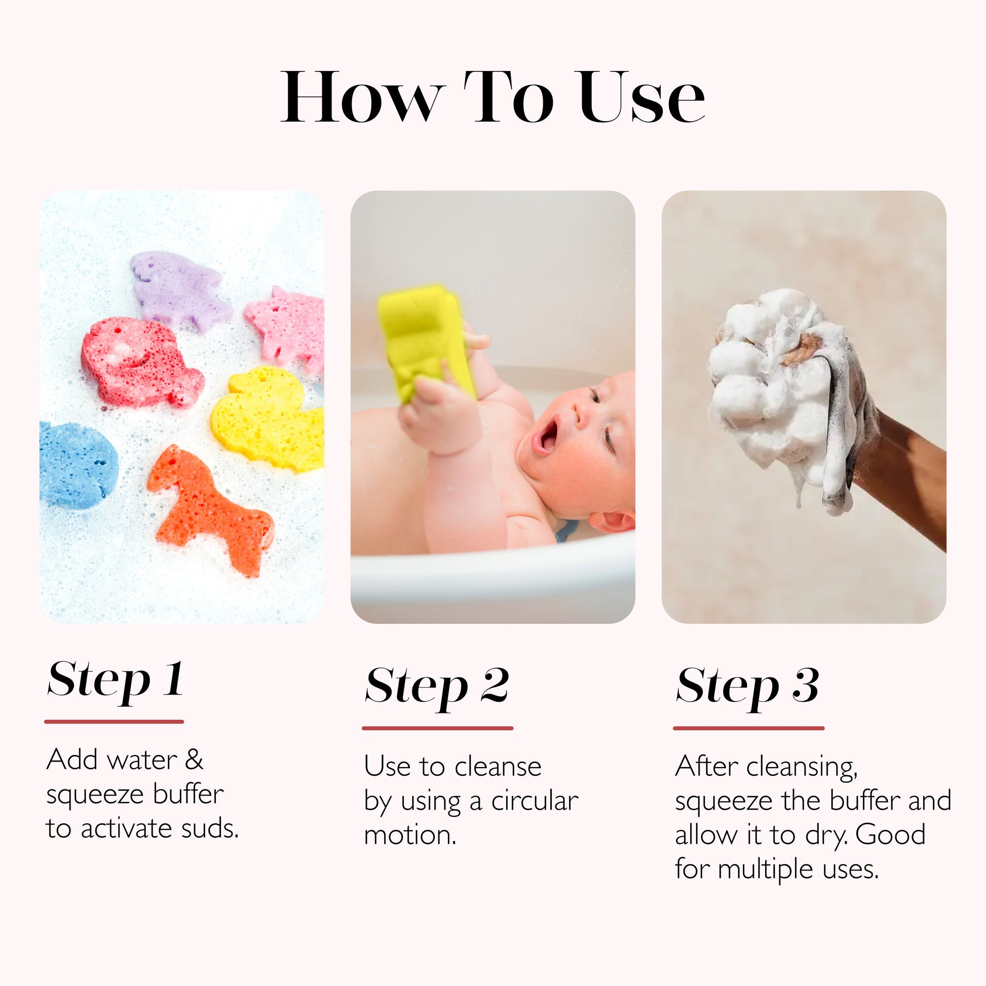 How to use kids body wash infused sponge