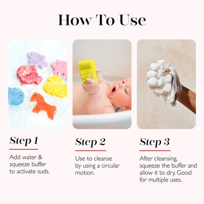 How to use kids body wash infused sponge
