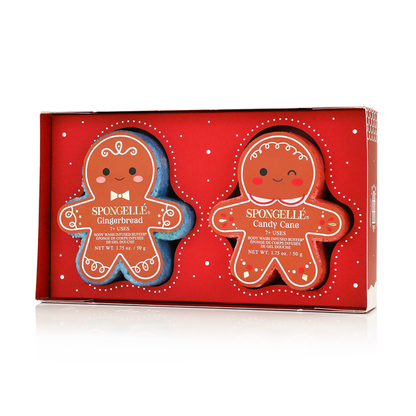 Sugar & Spice Holiday Gingerbread Gift Set of 2 Body Wash Infused Buffers