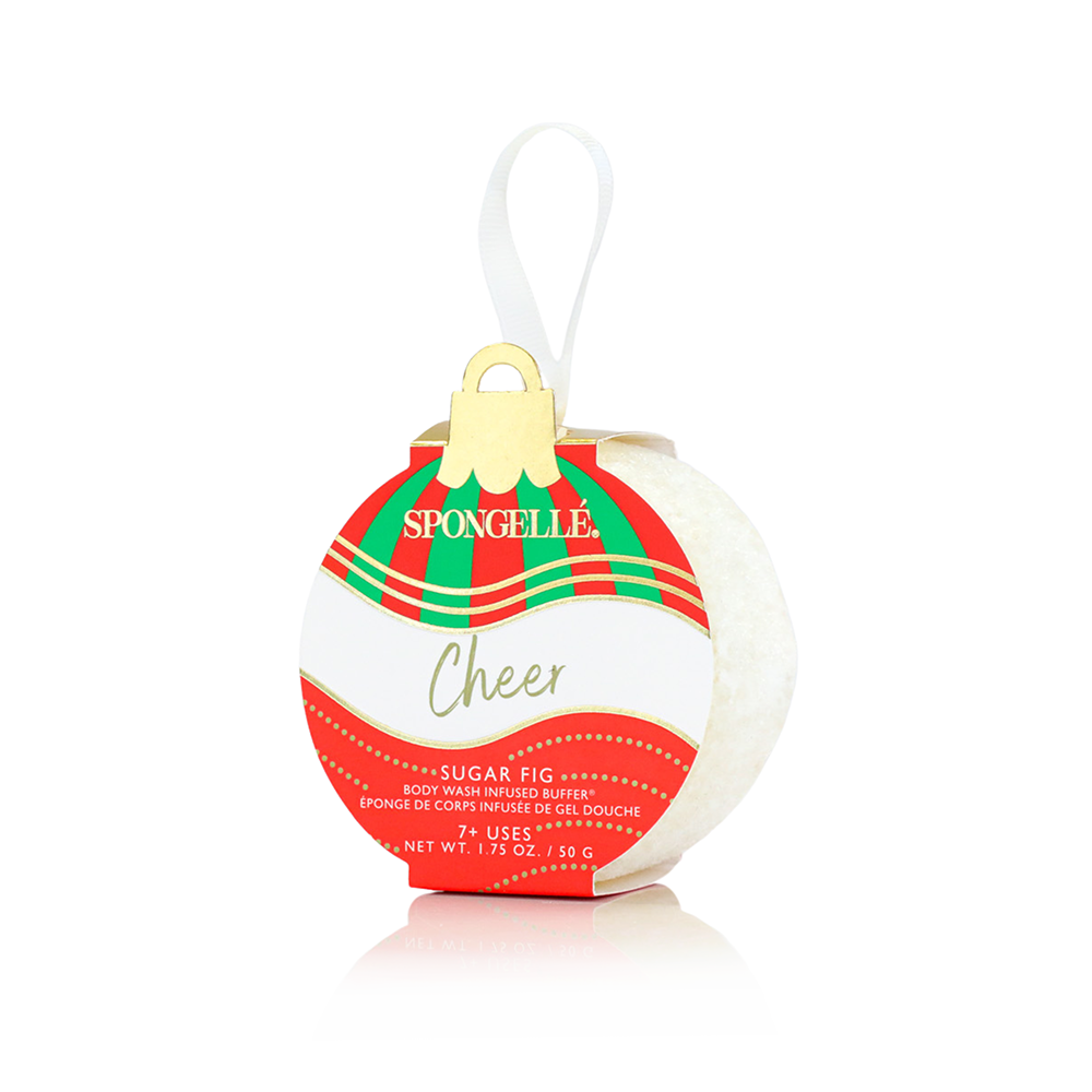 Holiday Ornament Body Wash Infused Buffer in Cheer Sugar Fig