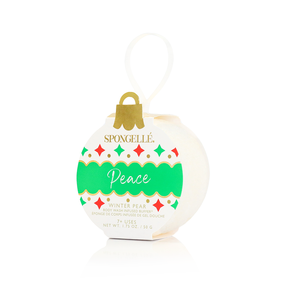 Holiday Ornament Body Wash Infused Buffer in Peace Winter Pear