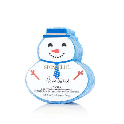 Holiday Snowman Body Wash Infused Buffer Snow Orchid