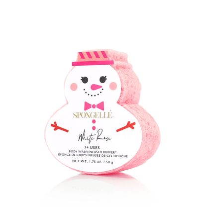 Holiday Snowman Body Wash Infused Buffer White Rose