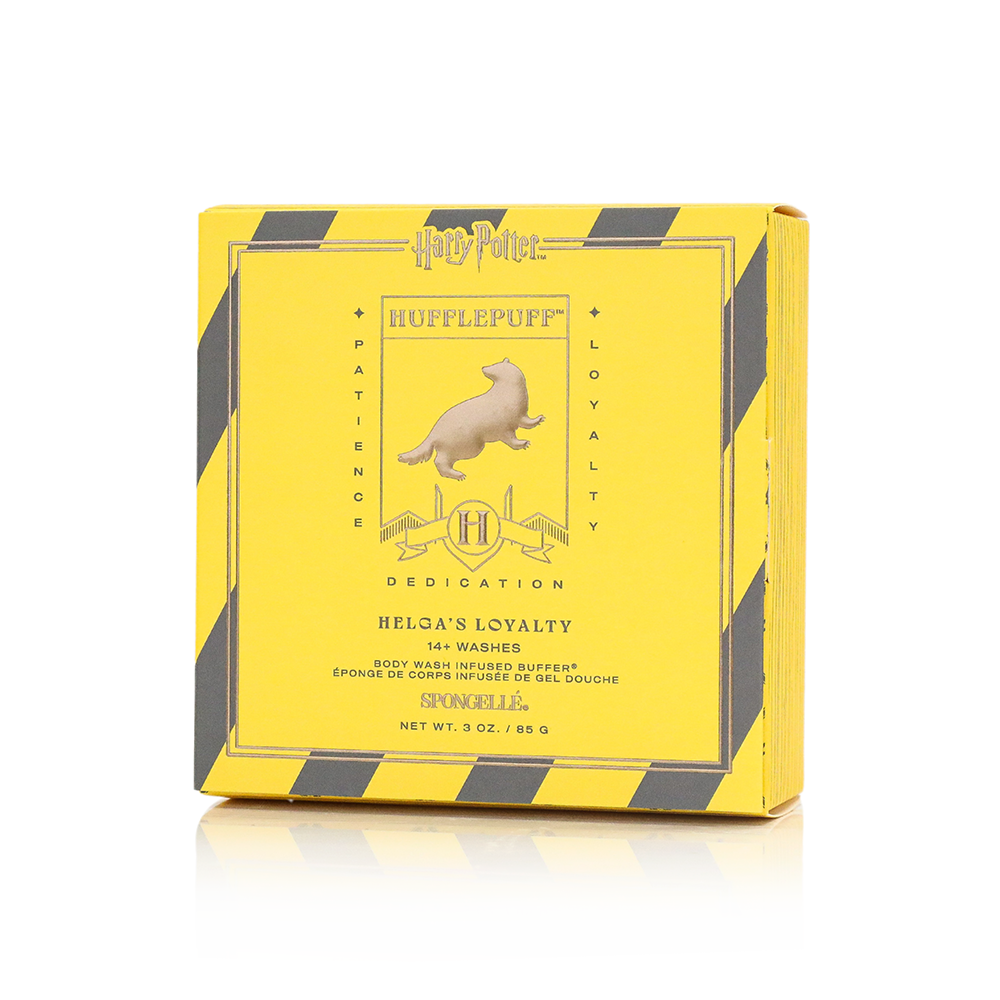 Hufflepuff Harry Potter Body Wash Infused Buffer Yellow Sponge