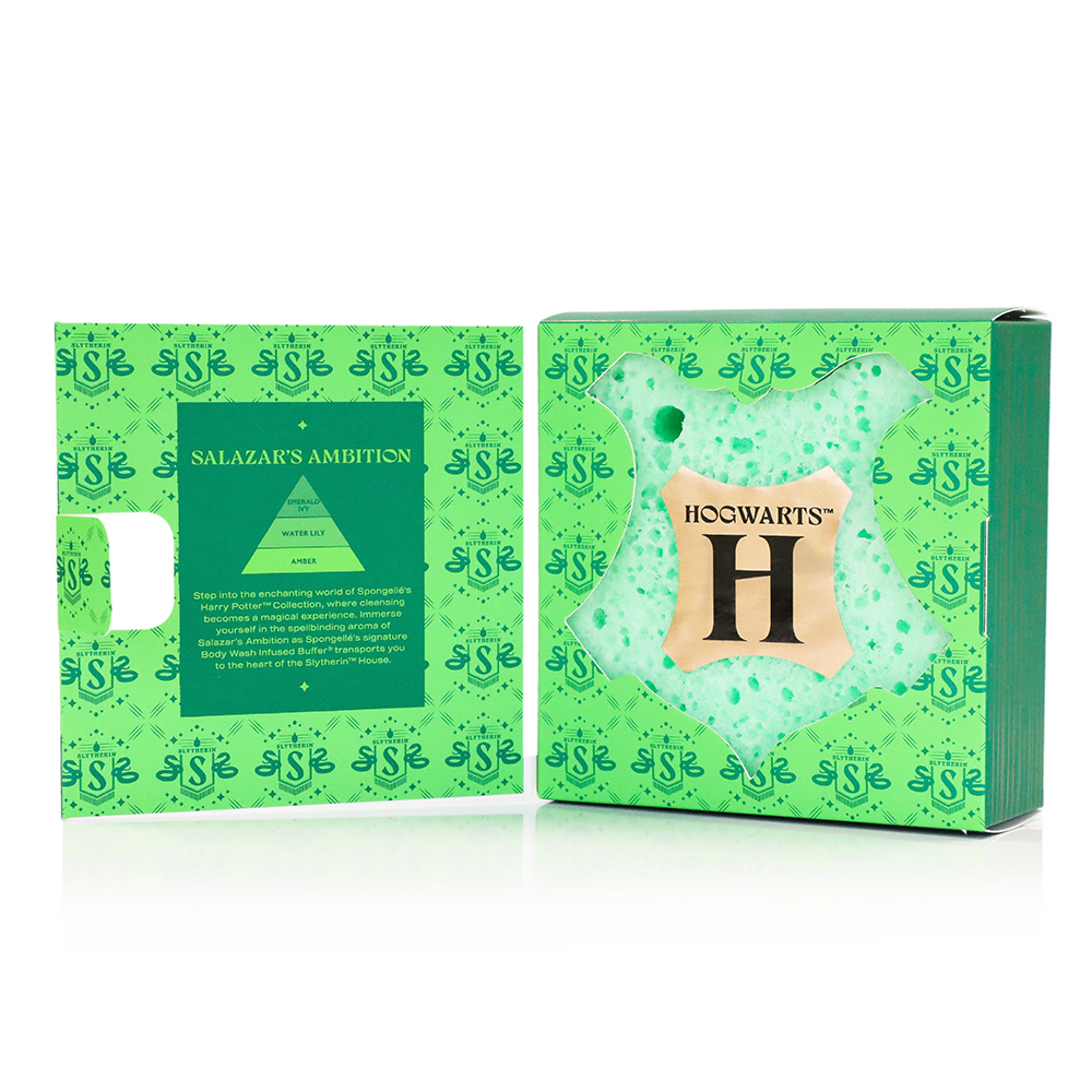 Slytherin Harry Potter Body Wash Infused Buffer Green Sponge