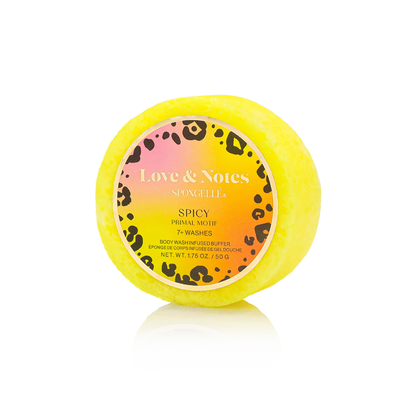 Love & Notes Spongette Body Wash Infused Buffer in Spicy Primal Motif