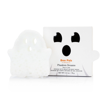Phantom Dreams Boo Pals Body Wash Infused Buffer White Ghost Sponge