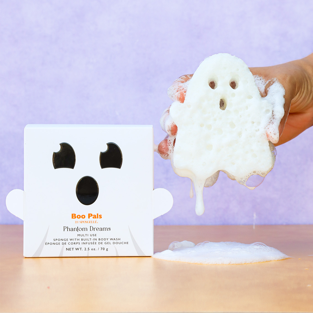 Phantom Dreams Boo Pals Body Wash Infused Buffer White Ghost Sponge