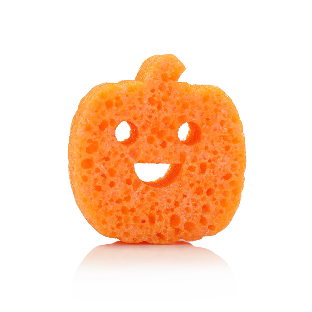 Pumpkin Spice Boo Pals Body Wash Infused Buffer Orange Sponge