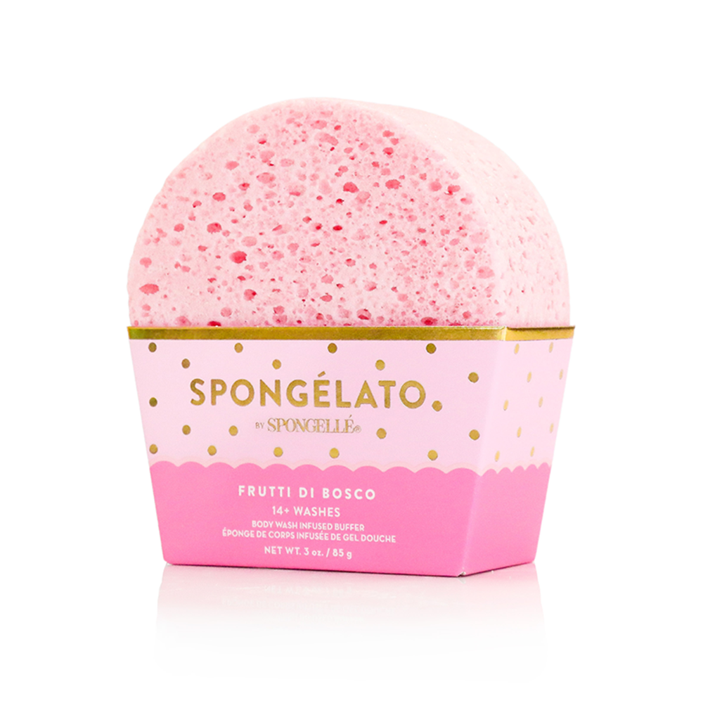 Spongelato Body Wash Infused Buffer in Frutti di Bosco Pink Sponge