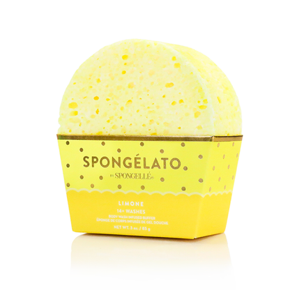 Spongelato Body Wash Infused Buffer in Limone Yellow Sponge