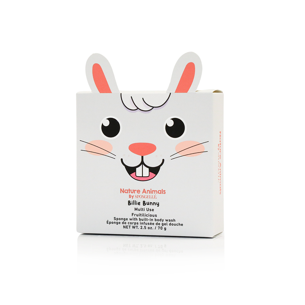 Nature Animals Billie Bunny Body Wash Infused White Sponge for Kids