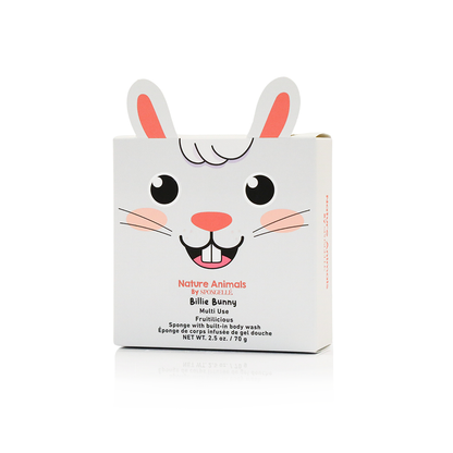 Nature Animals Billie Bunny Body Wash Infused White Sponge for Kids