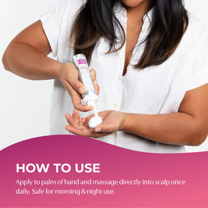 How to Use. Apply to palm of hand and massage directly into scalp once daily. Safe for morning and night use.