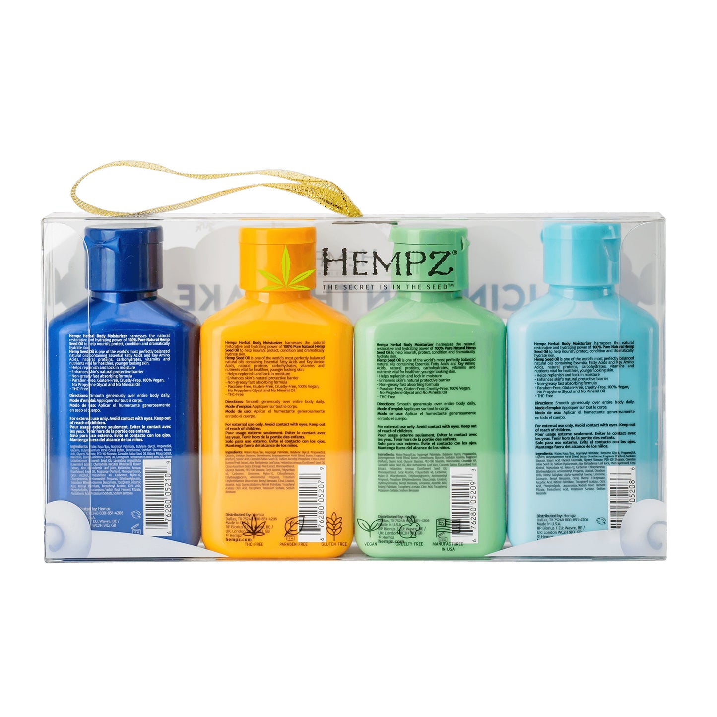 Hempz Icing on the Cake Mini Beauty Actives Moisturizer Gift Set, Back