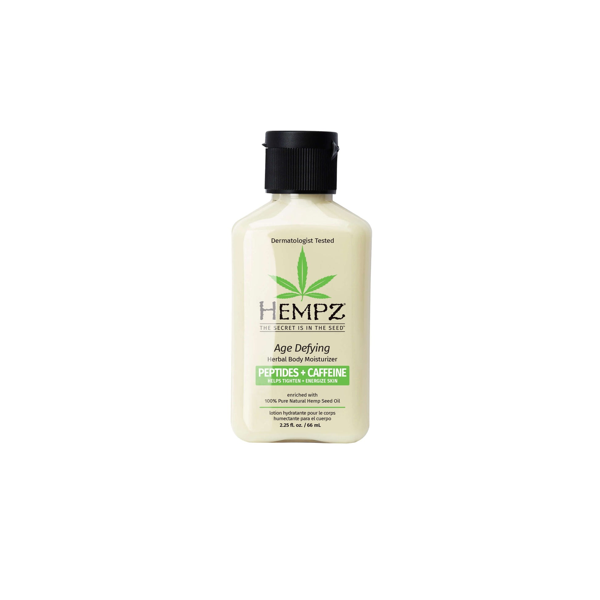 Hempz Travel-Size Age-Defying Herbal Body Moisturizing Lotion with Peptides and Caffeine