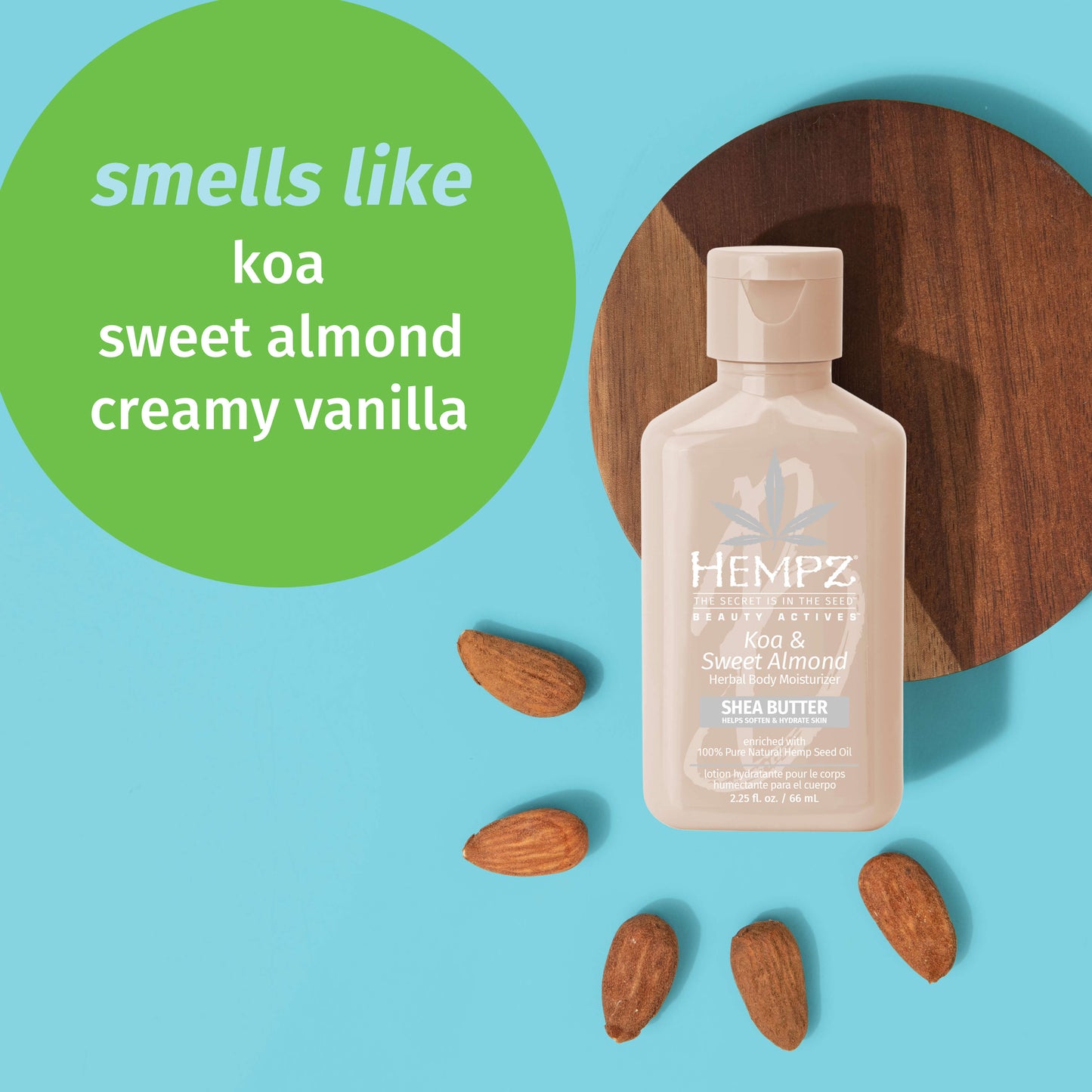 Hempz Travel-Size Koa with notes of almond and vanilla