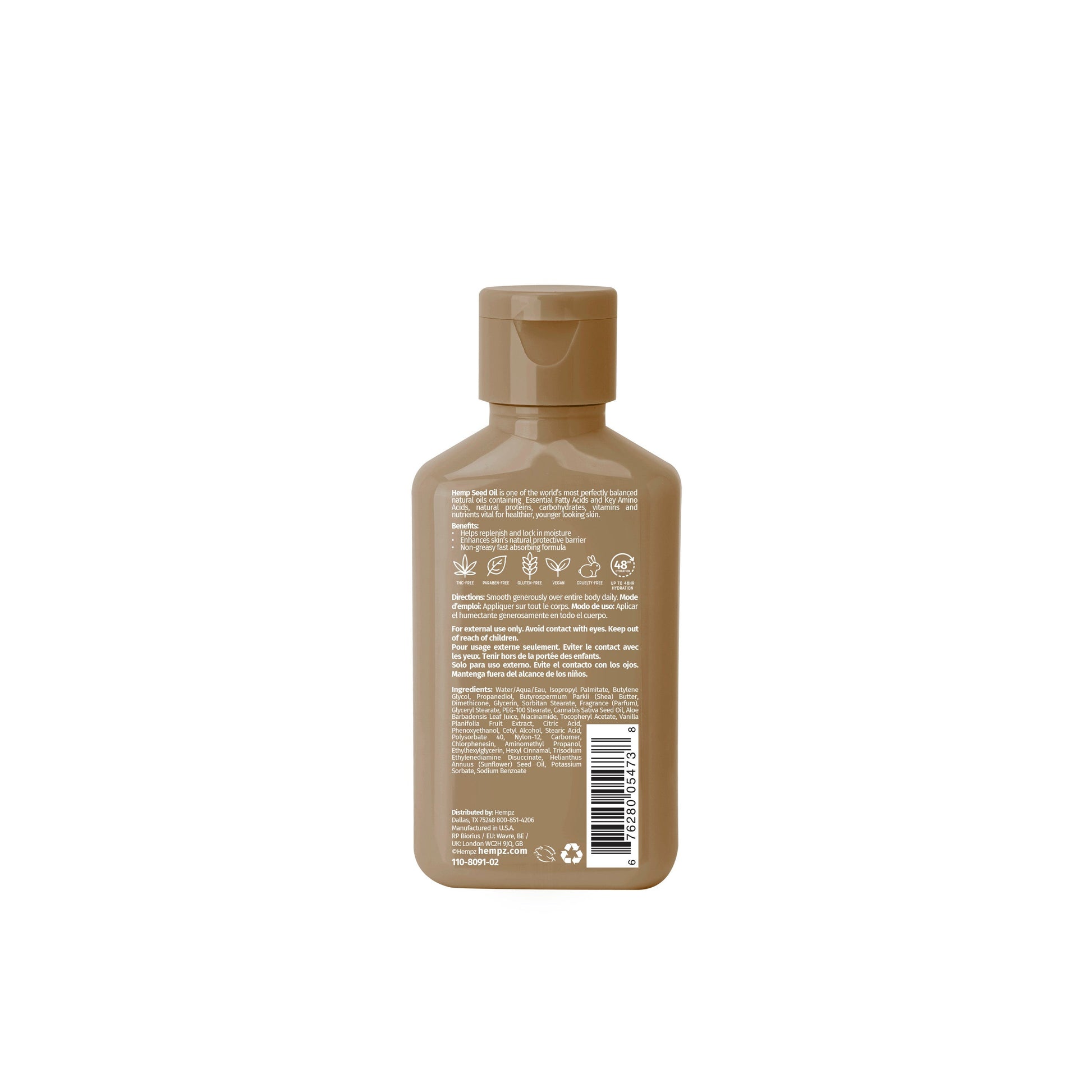 Travel-Size Beauty Actives Vanilla Lux Herbal Body Moisturizing Lotion, back