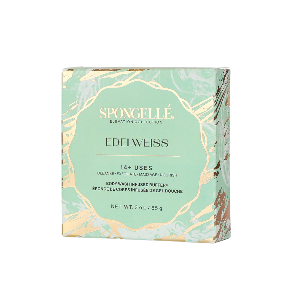 Edelweiss Elevation Body Wash Infused Buffer White Flower Sponge