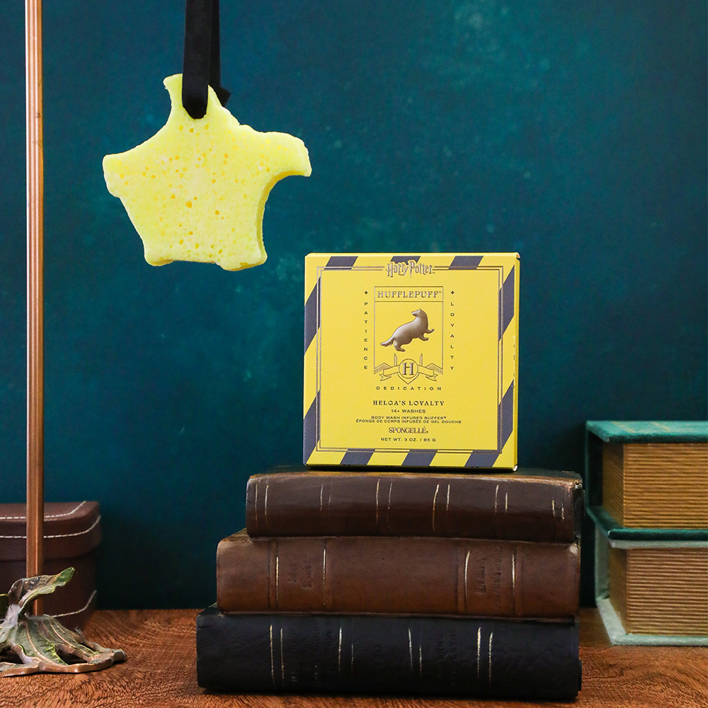 Hufflepuff Harry Potter Body Wash Infused Buffer Yellow Sponge