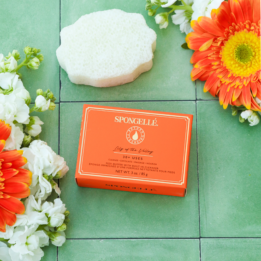 Lily of the Valley Body Wash Infused Dual-Sided Pedi Buffer