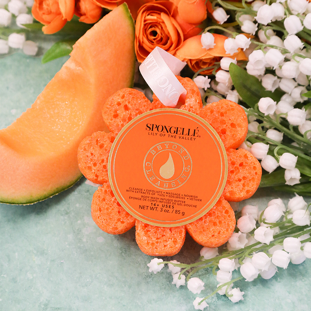 Lily of the Valley Wild Flower Body Wash Infused Buffer Orange Sponge
