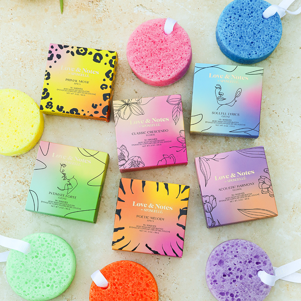 Love & Notes Body Wash Infused Buffer Assorted Pack of 6