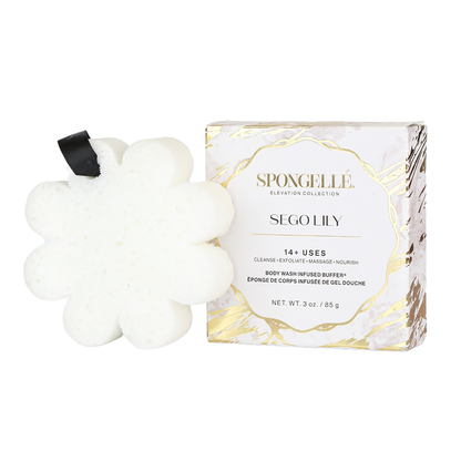 Sego Lily Elevation Body Wash Infused Buffer White Flower Sponge
