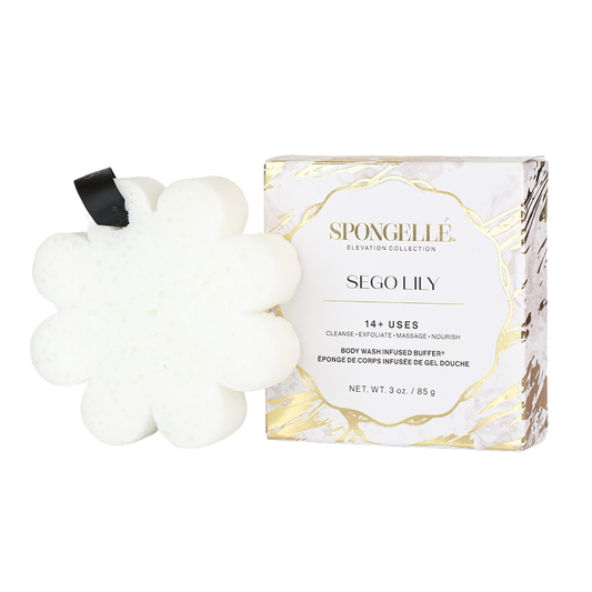 Sego Lily Elevation Body Wash Infused Buffer White Flower Sponge