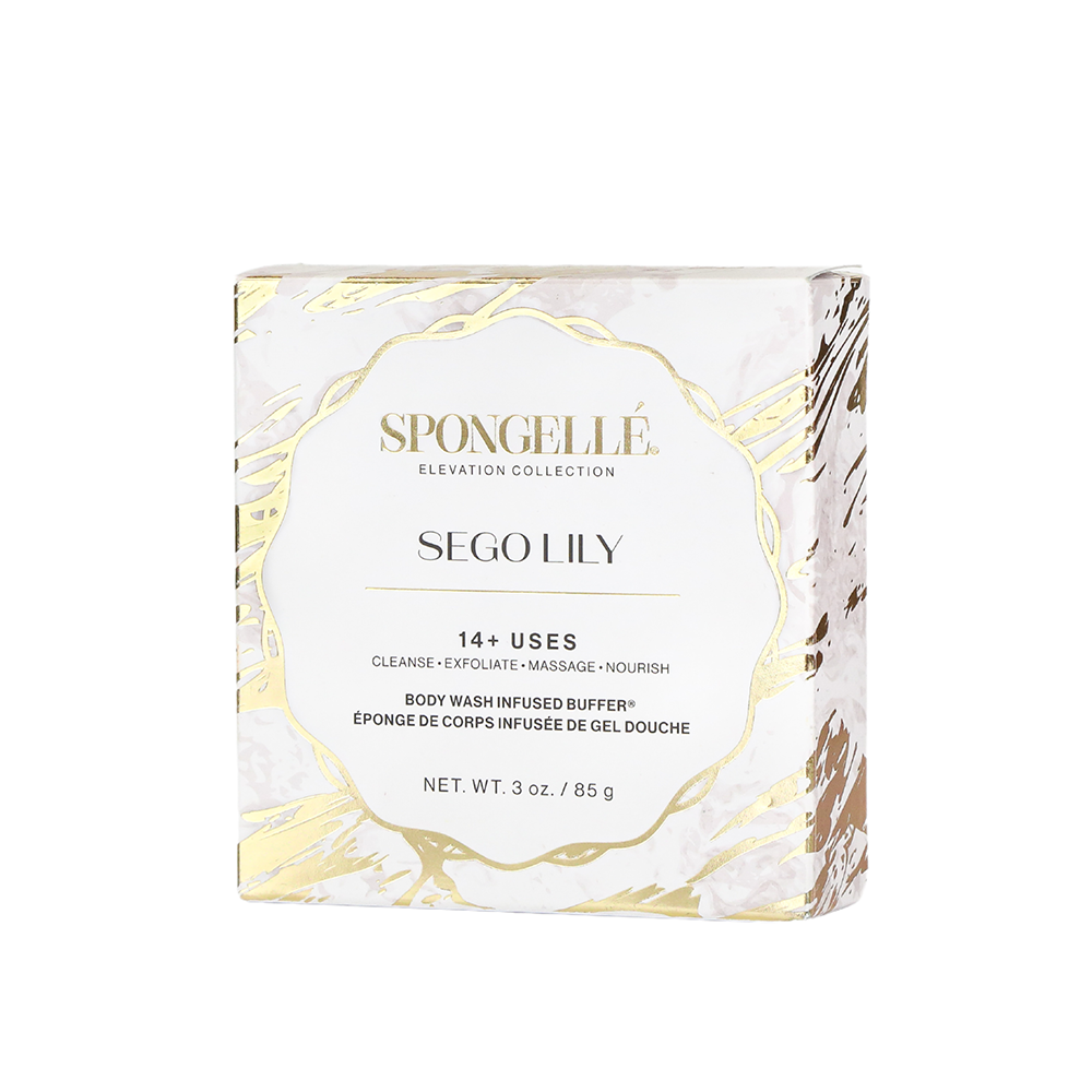 Sego Lily Elevation Body Wash Infused Buffer White Flower Sponge