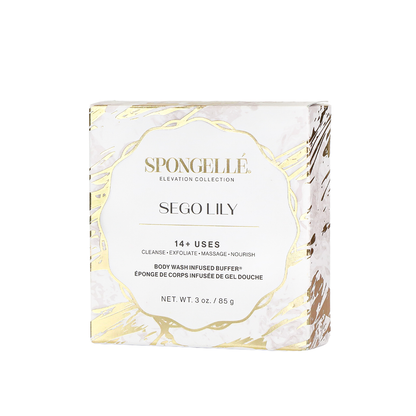 Sego Lily Elevation Body Wash Infused Buffer White Flower Sponge