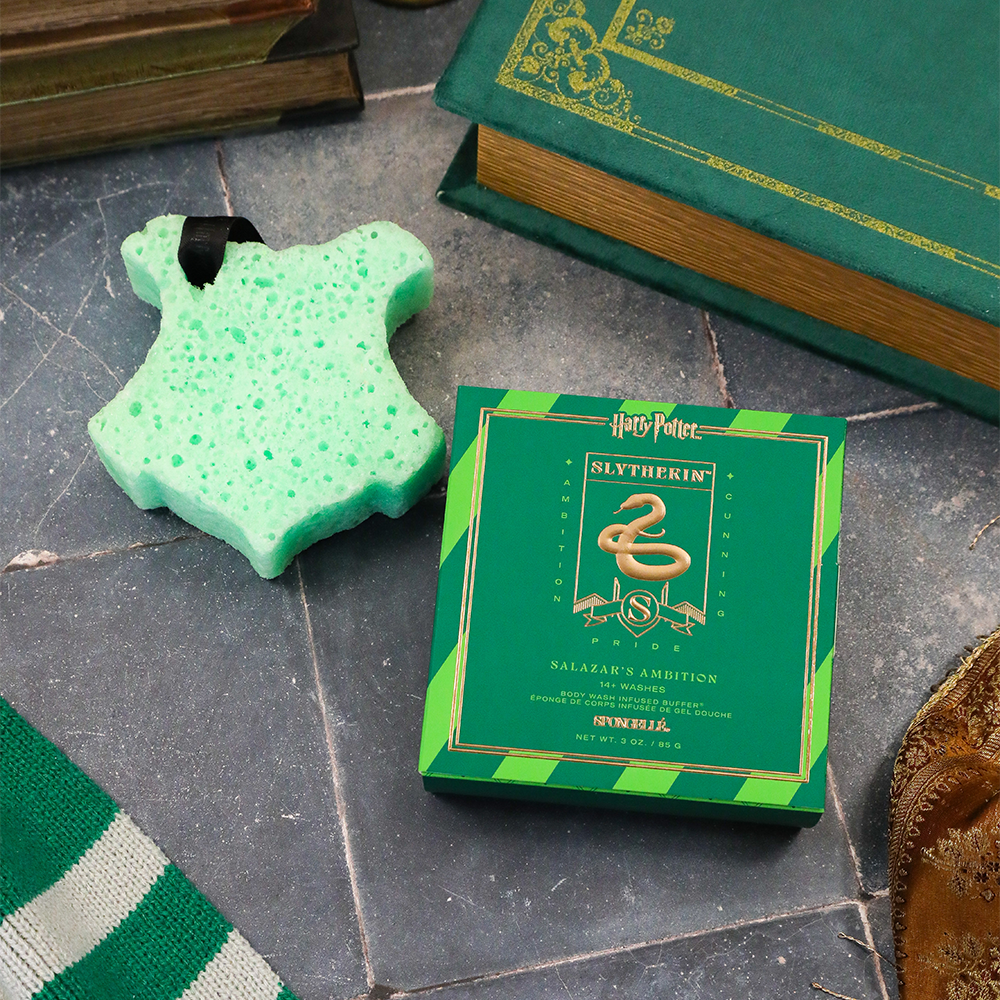 Slytherin Harry Potter Body Wash Infused Buffer Green Sponge