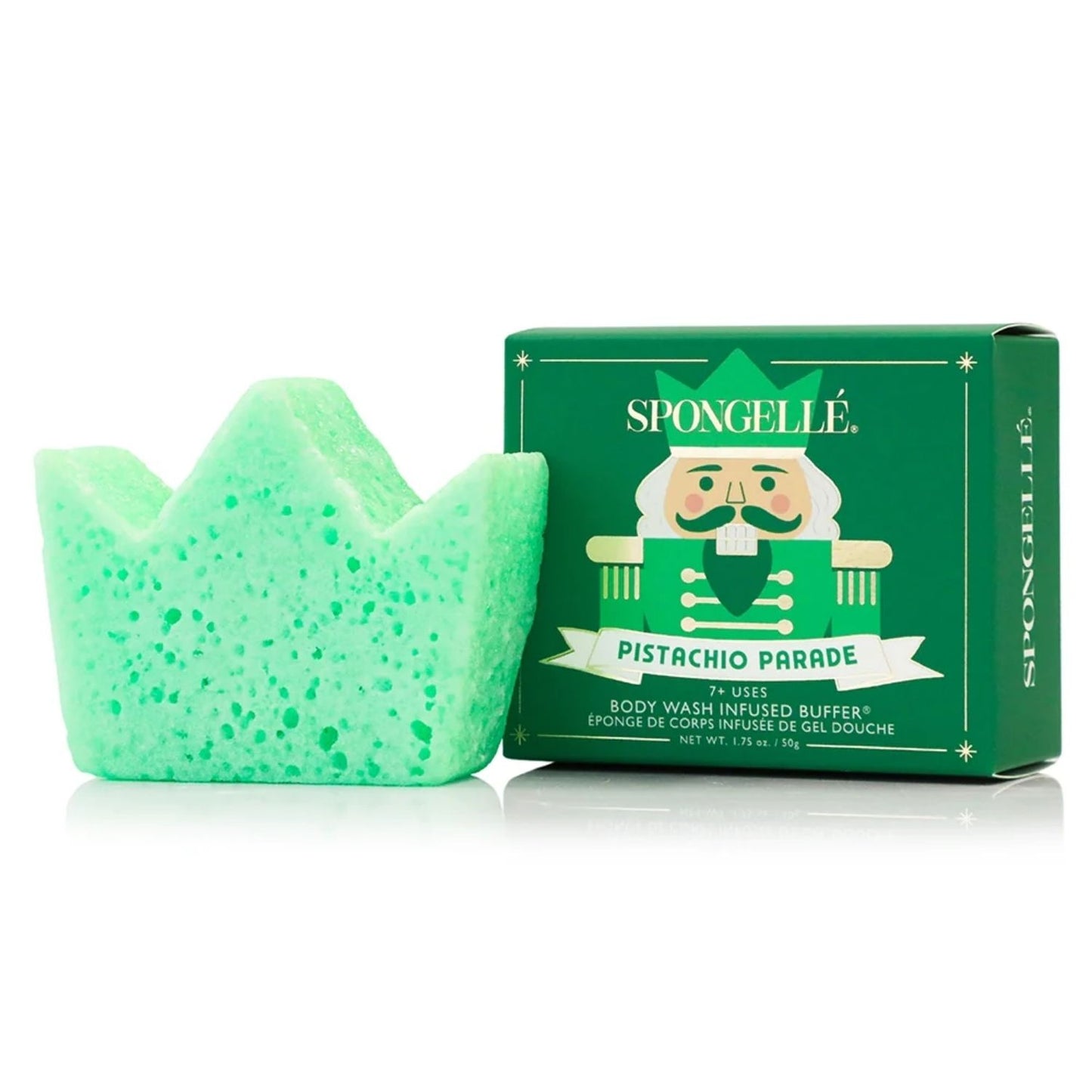 Spongellé Pistachio Parade Body Wash Infused Buffer | Holiday Nutcracker - Pre Order