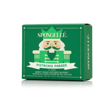 Spongellé Pistachio Parade Body Wash Infused Buffer | Holiday Nutcracker - Pre Order