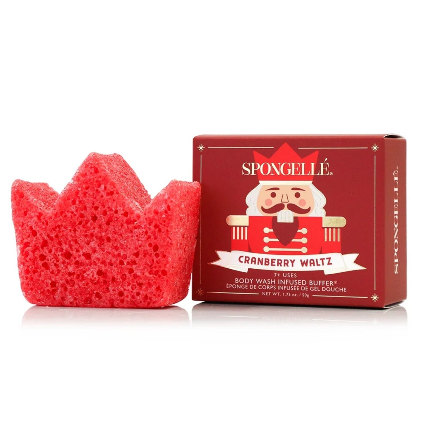 Spongellé Cranberry Waltz Body Wash Infused Buffer | Holiday Nutcracker - Pre Order